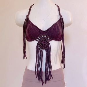 Raisin Woven Festival Boho Bra Top